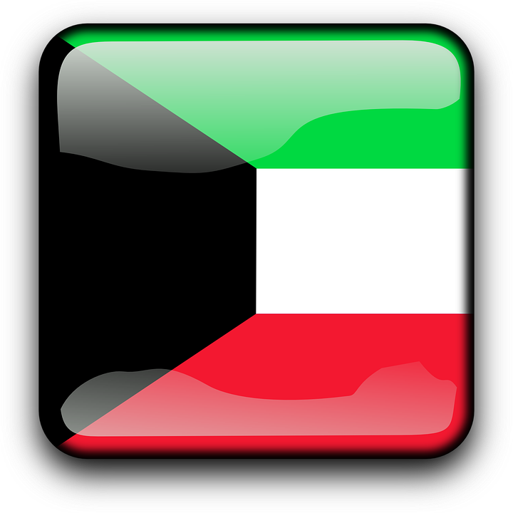 Kuwait, Flag, Country, Nationality, Square, Button (720x720), Png Download