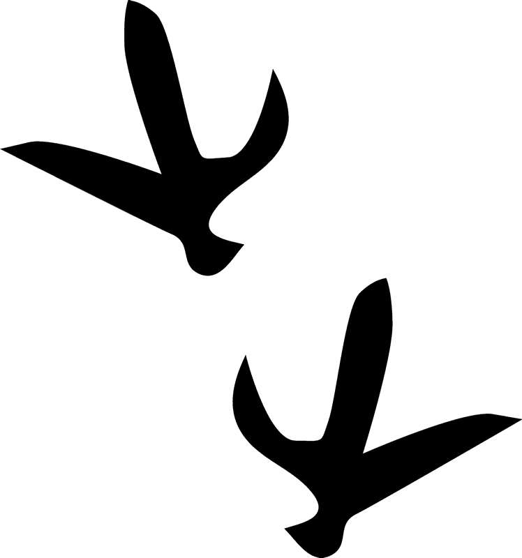 Pheasant Tracks Rubber Stamp (748x800), Png Download