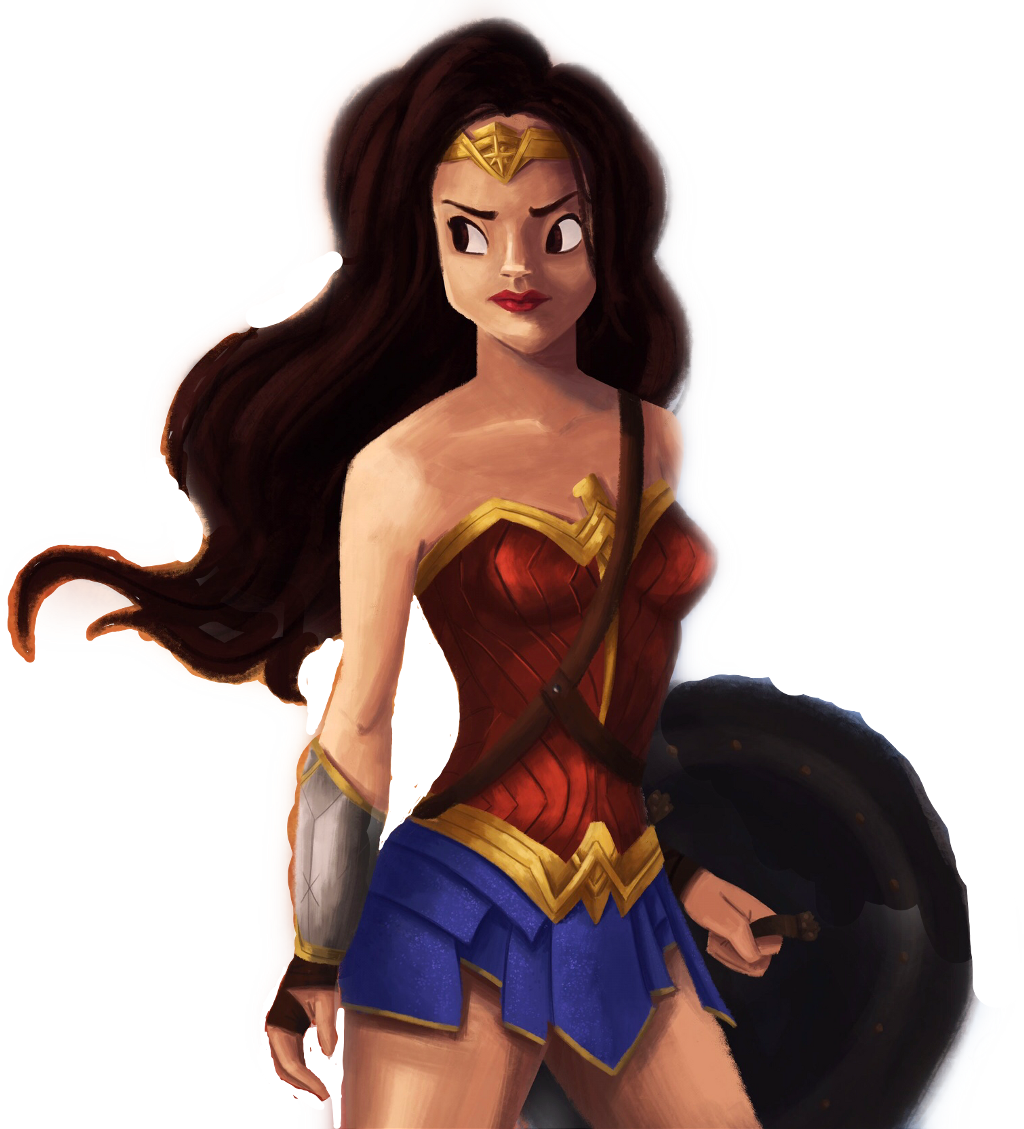 Dc Comics Wonderwoman Superhero Powerful Walli Art (1024x1129), Png Download