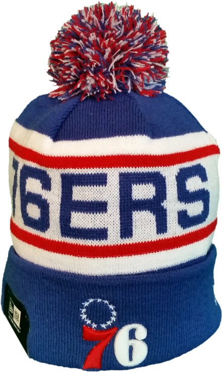Philadelphia 76ers Nba Boldbar Toque (612x816), Png Download