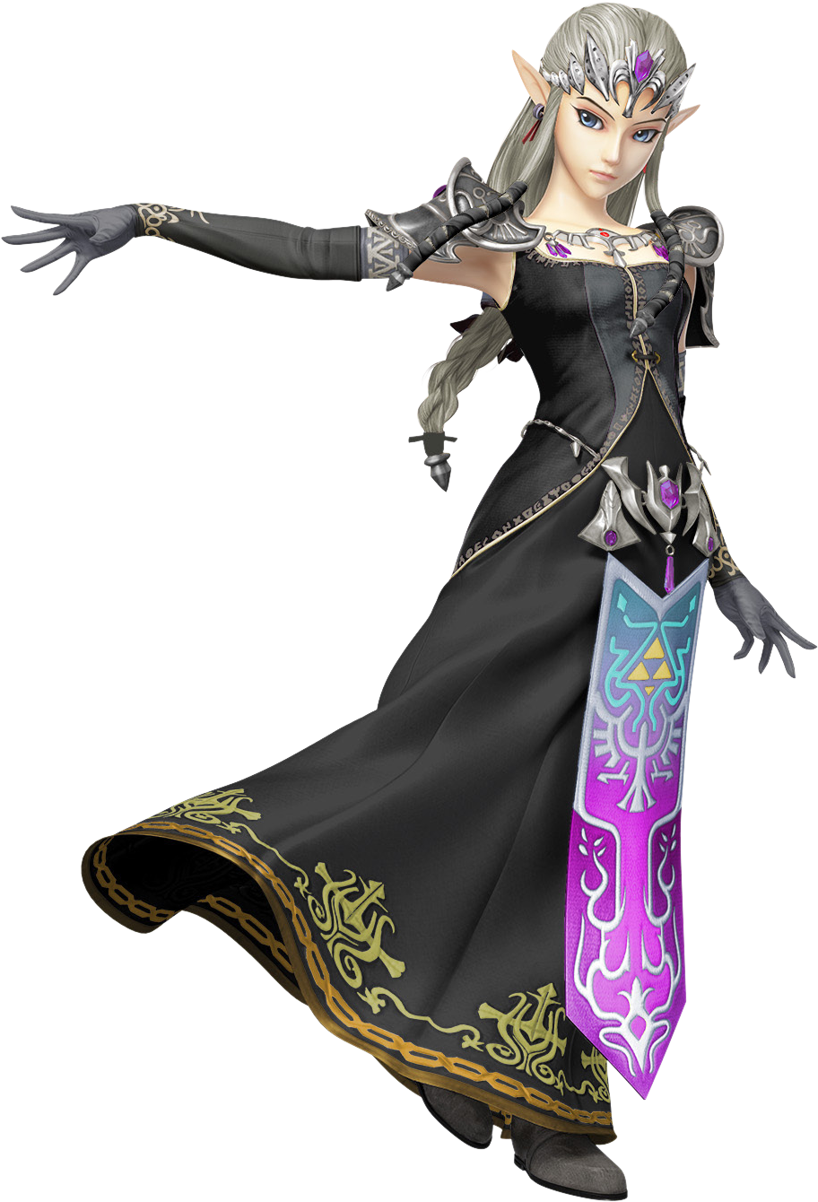 Download Mystical White Hair PNG Image with No Background