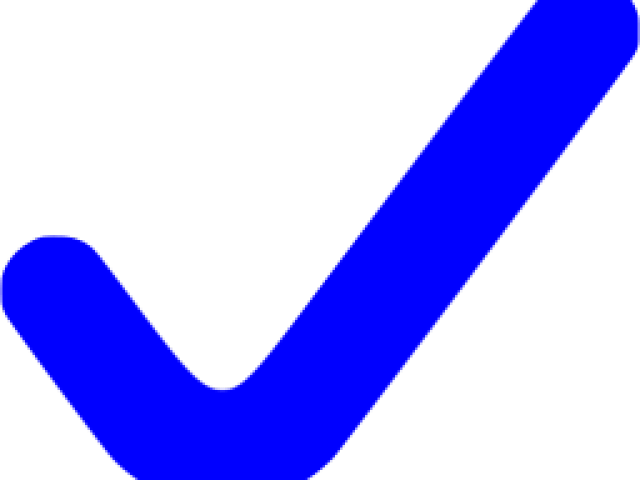 Blue Check Mark (640x480), Png Download