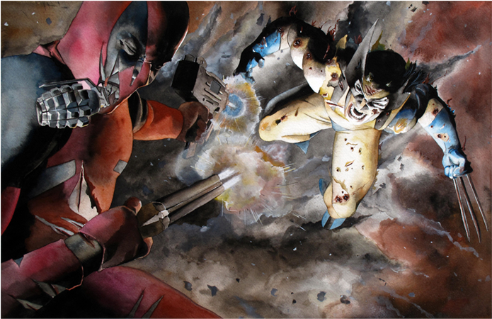 Deadpool Vs Wolverine (792x449), Png Download