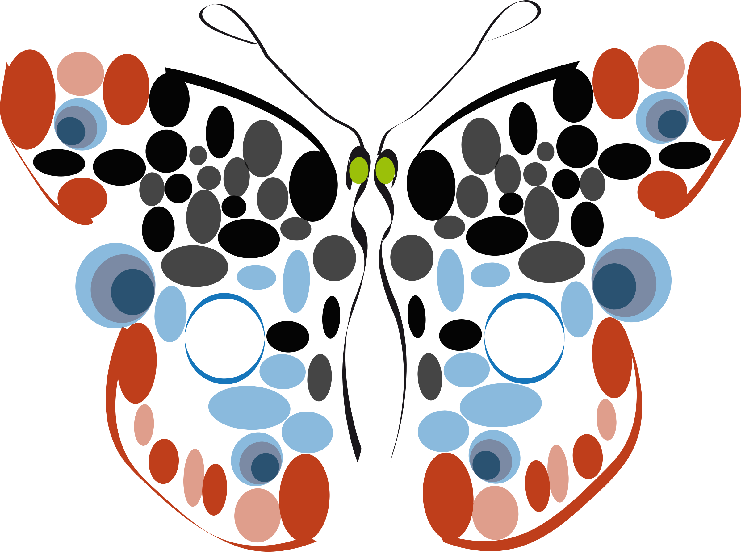 This Free Icons Png Design Of Papillon Rond (2400x1788), Png Download