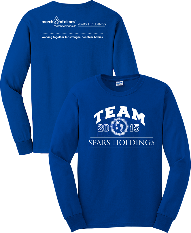 2015 March Of Dimes Sears Holding Long Sleeve Tees (663x807), Png Download