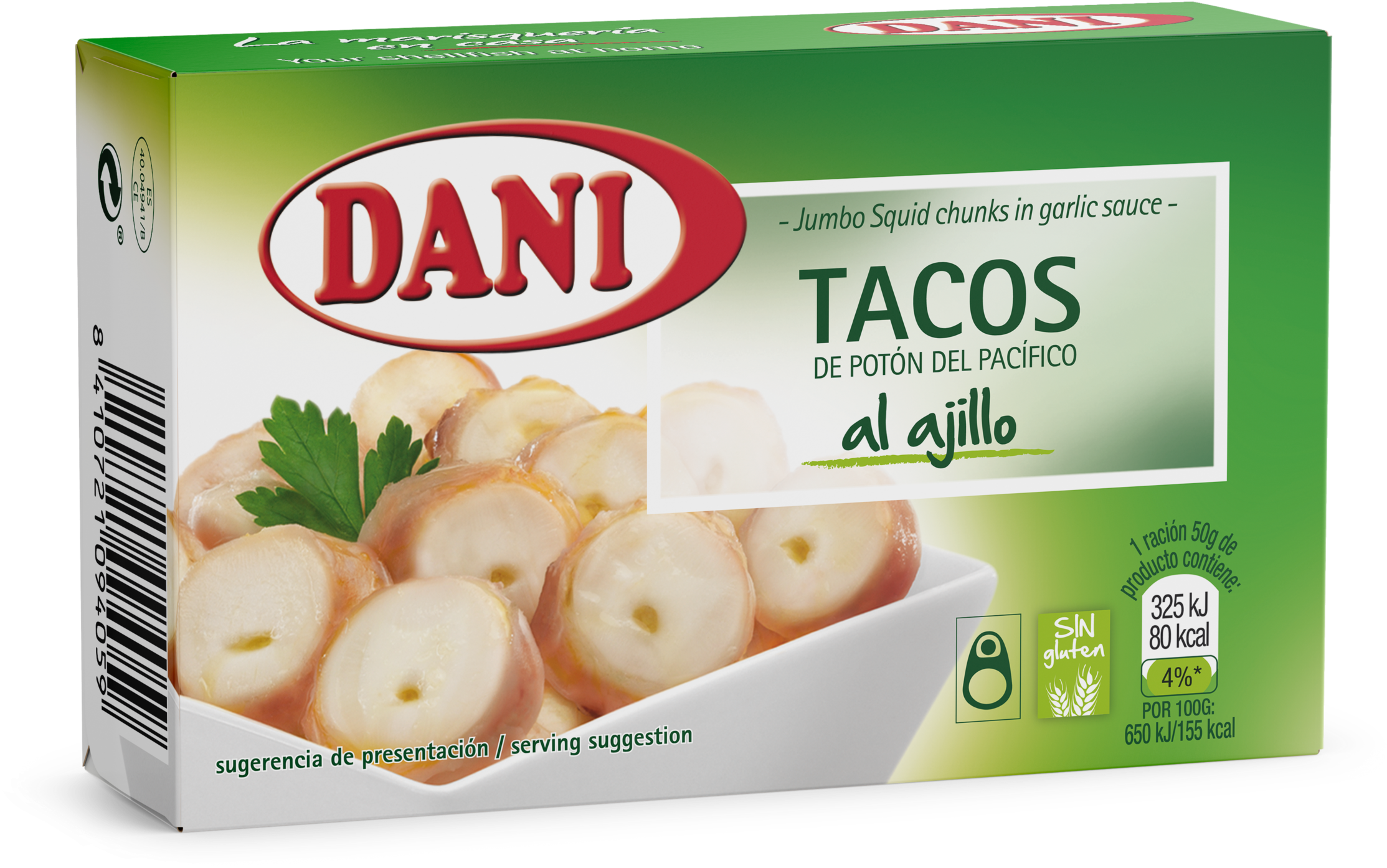 Jumbo Squid Chunks In Garlic Sauce 106g (2600x2600), Png Download