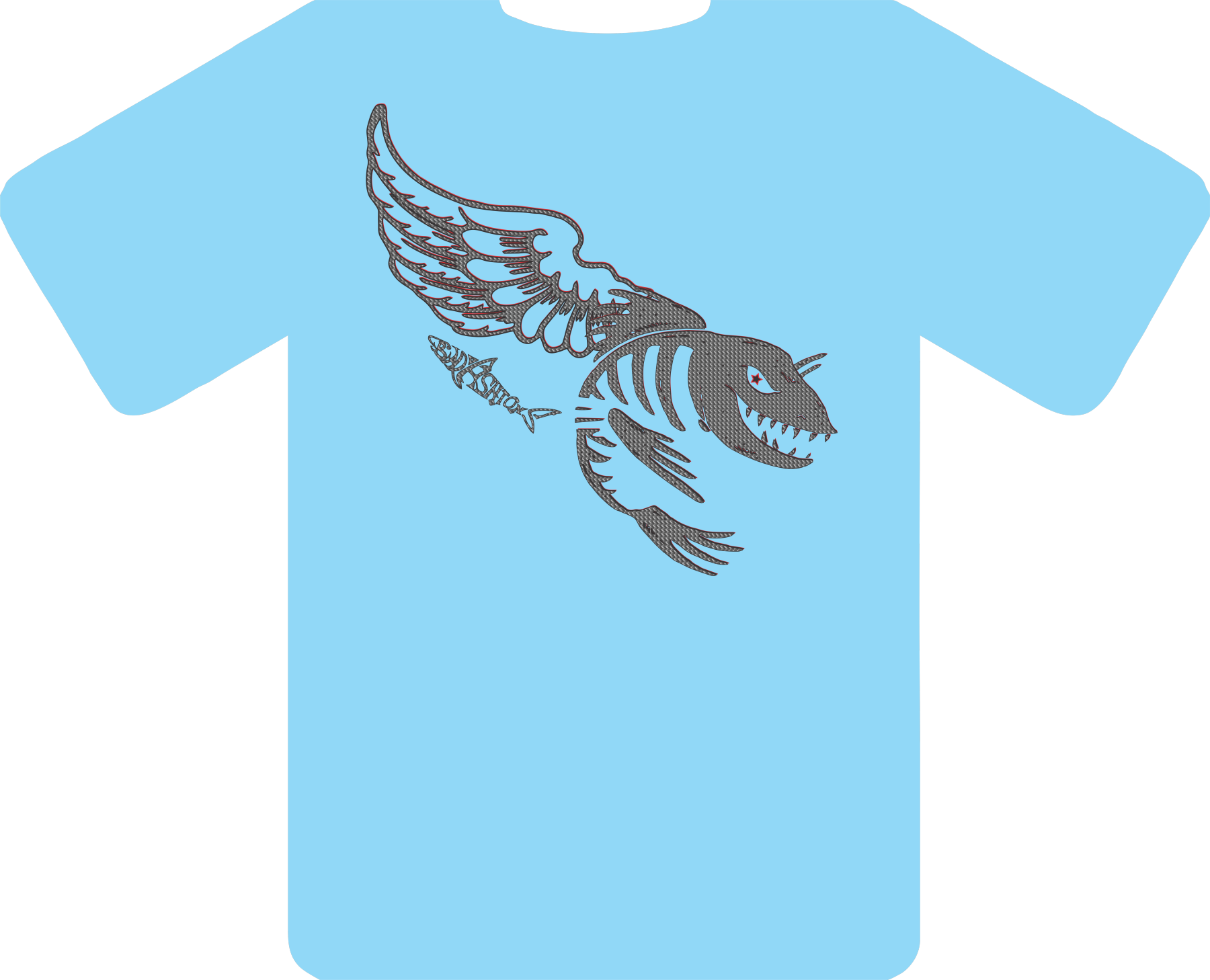 Badashtons Big Skeleton @ The Shirty Shirt Shop (1800x1458), Png Download