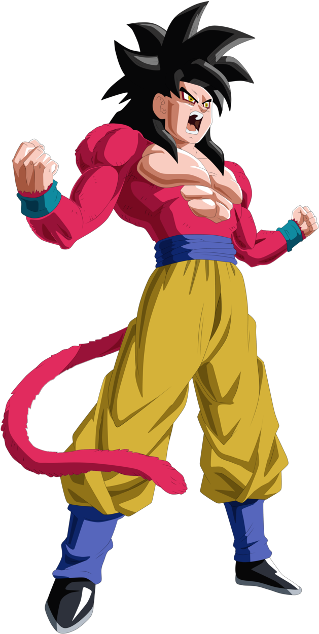 Goku Ssj4 Png (637x1255), Png Download