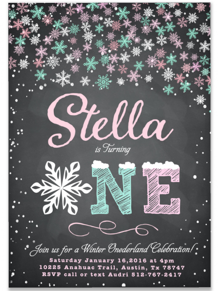 Winter Onederland Birthday Party Pack For Girl Pk7384 (600x600), Png Download