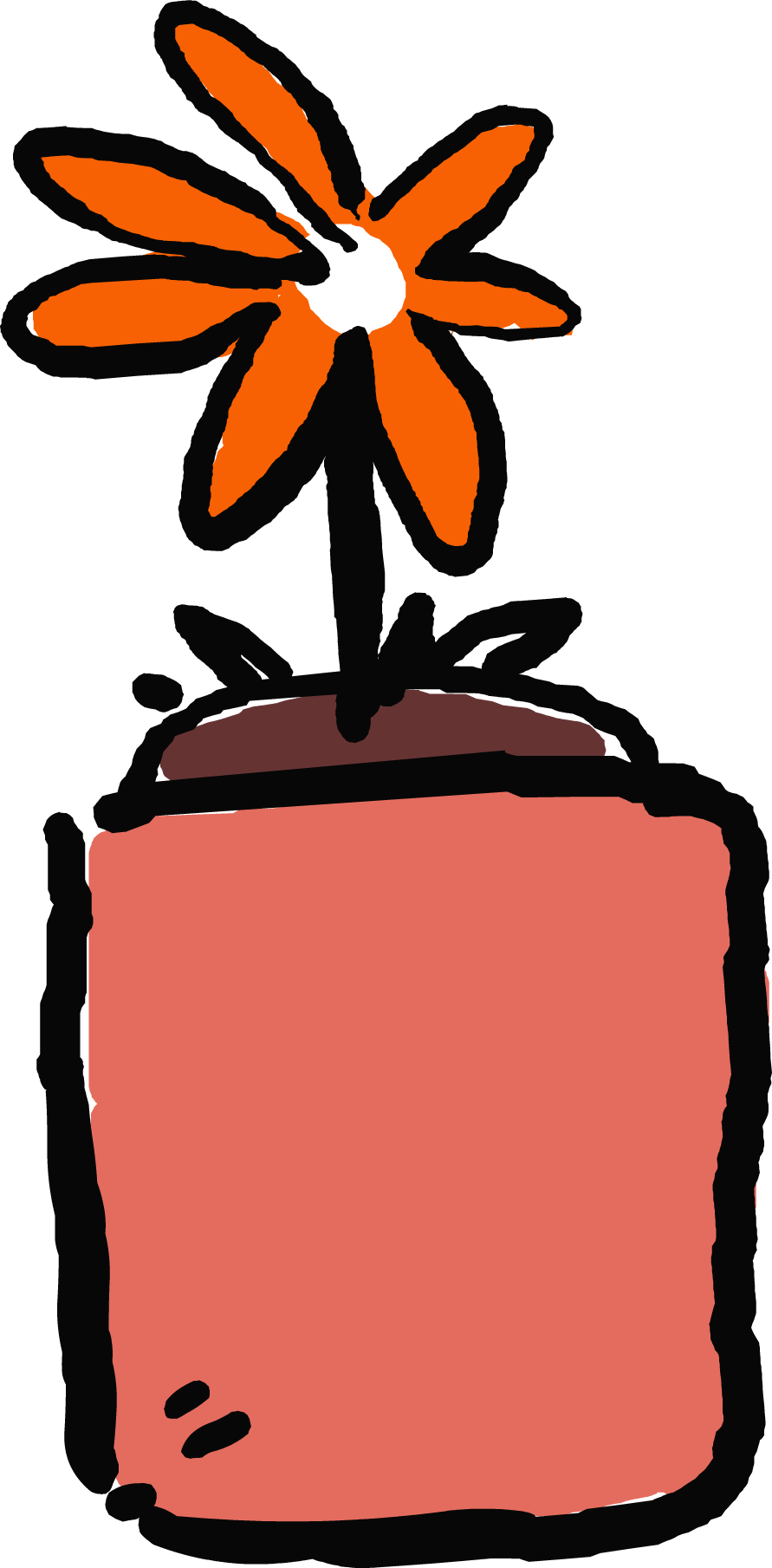 Flowerpot (891x1809), Png Download