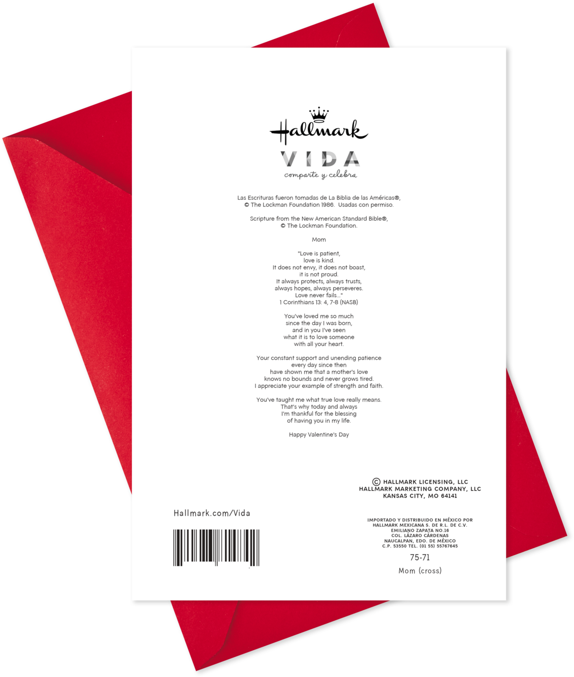 Card Flowers For Mom Spanish-language Valentine's Day (1470x1470), Png Download