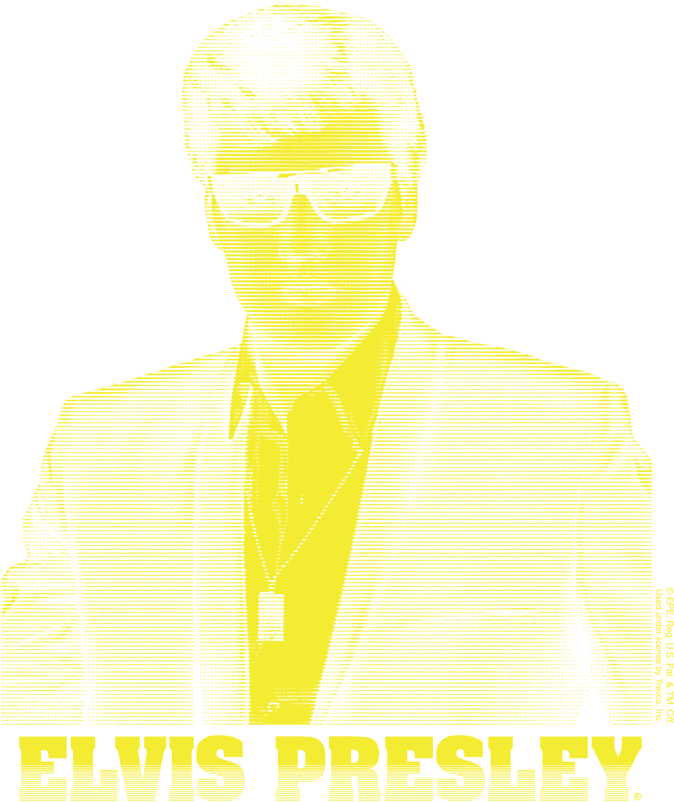 Elvis Presley Yellow Elvis Juniors T-shirt (692x831), Png Download