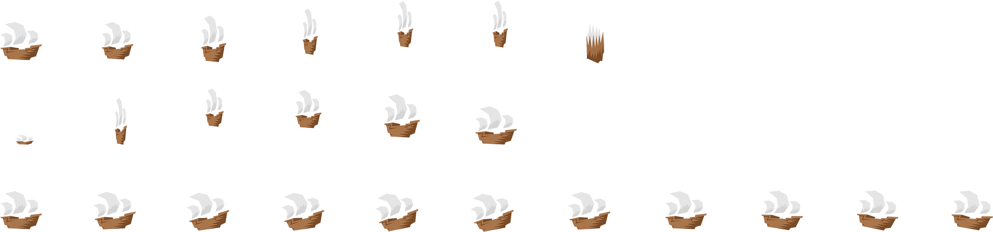 Shipsprites (4190x900), Png Download