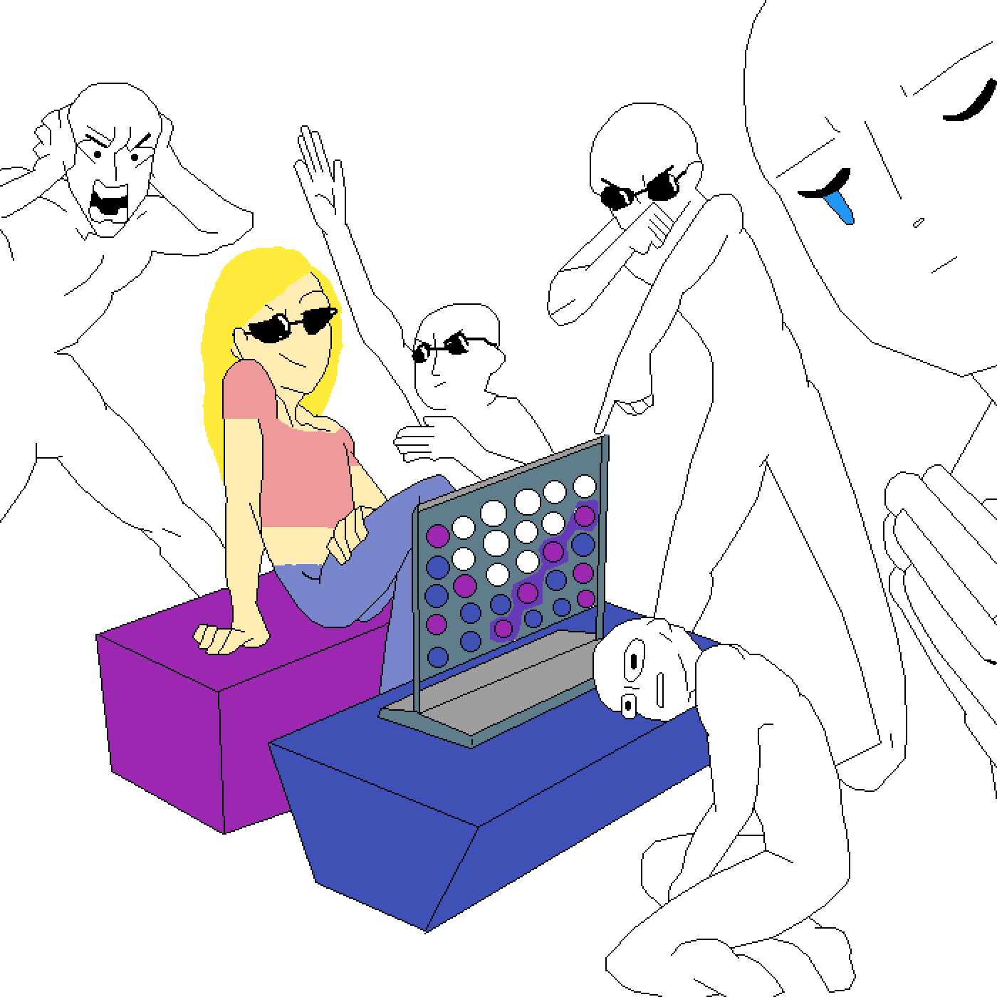 Me When I Win Someone At The Game Connect Four (1400x1400), Png Download