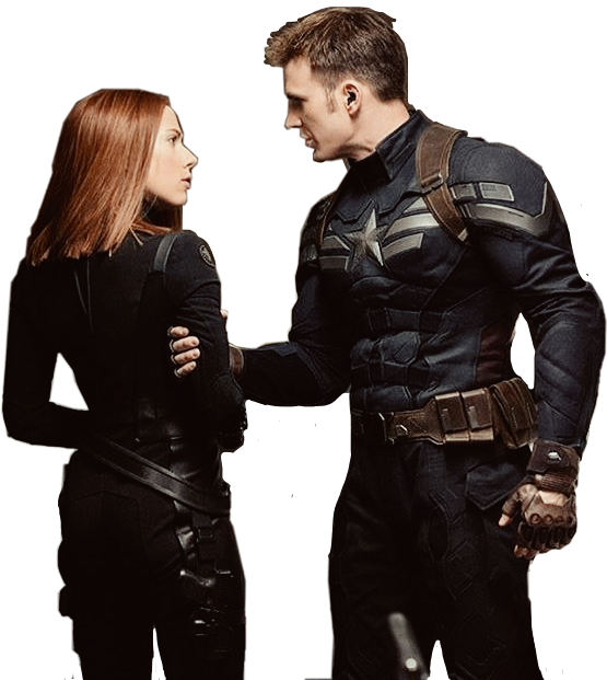 Avengers Natasharomanoff Steverogers Blackwidow Captain (555x621), Png Download