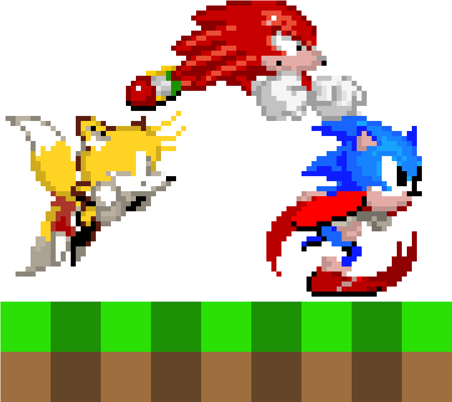Download Sonic, Tails & Knuckles PNG Image with No Background - PNGkey.com