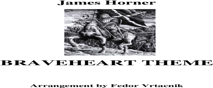 Orchestral Score I Violin Ii Viola Violoncello Braveheart (1200x630), Png Download