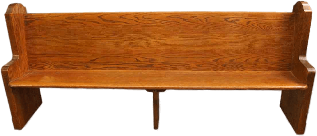 Antique Church Pew (1200x545), Png Download