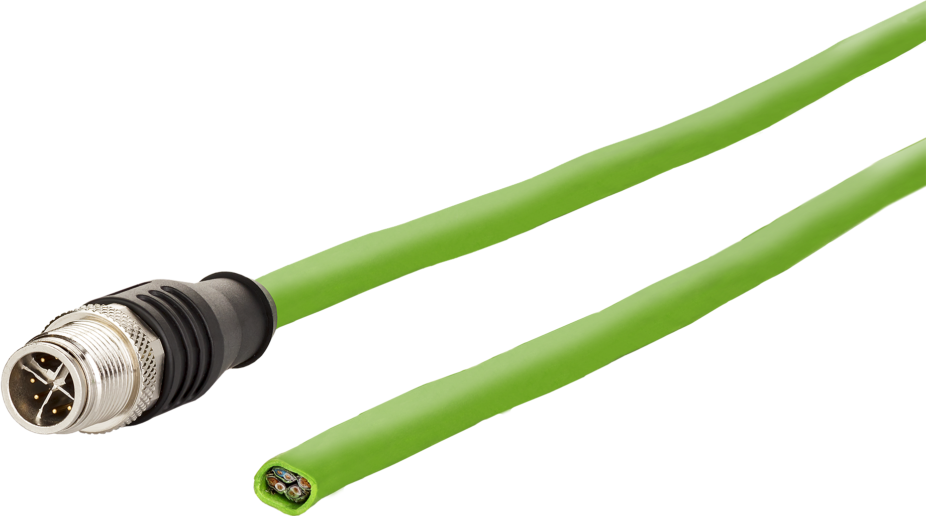 Connection Cable M12 Plug Straight (2592x1778), Png Download