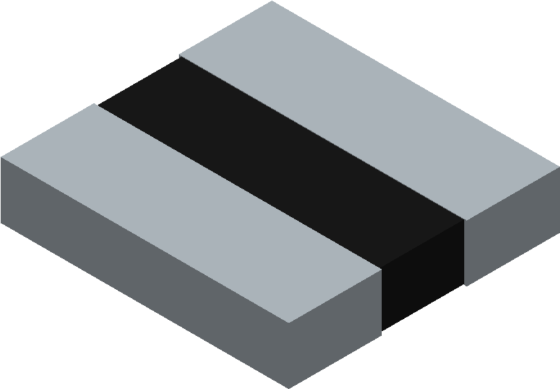 Erjms6sf2m0u - Panasonic - 3d Model - Resistor Chip (800x800), Png Download