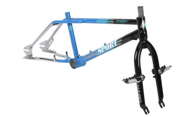 Haro 2018 1988 Vintage Replica Sport Black Blue Chrome (650x650), Png Download