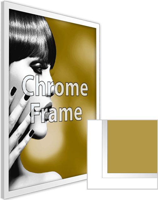 Framed Substrate Print Chrome (778x639), Png Download