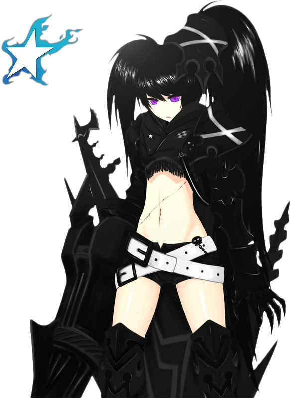 Black Rock Shooter Render By L Renders-d3avazq (640x800), Png Download