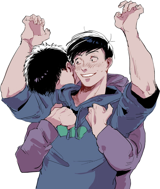Наклейка Ichimatsu Matsuno X Karamatsu Matsuno » Osomatsu-san (631x705), Png Download