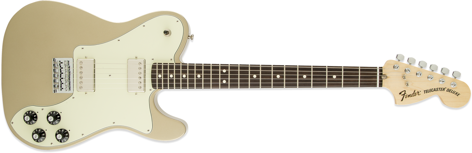 Fender Chris Shiflett Telecaster Deluxe Shoreline Gold (1822x675), Png Download