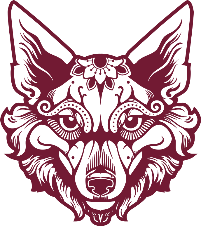 Sacred Coyote Tattoo Style Logo Created By E-rex Of (800x800), Png Download