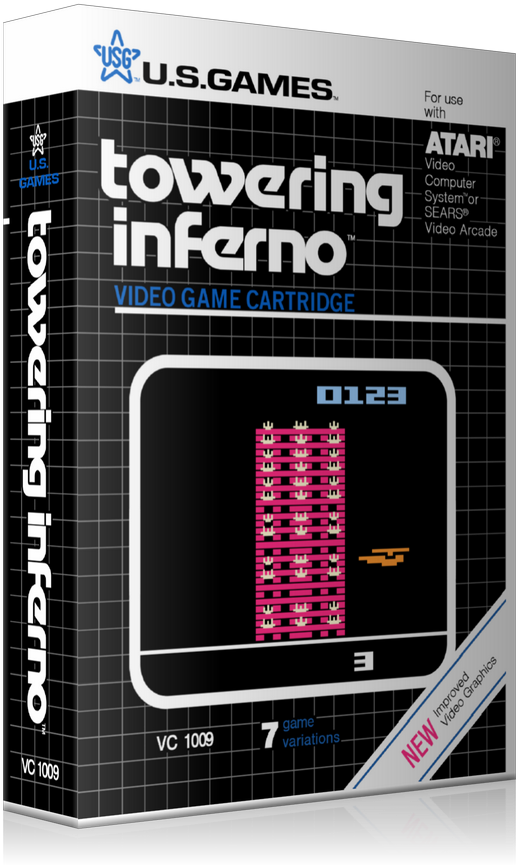 Tower Inginferno Atari 2600 Game Cover To Fit A Ugc (800x900), Png Download