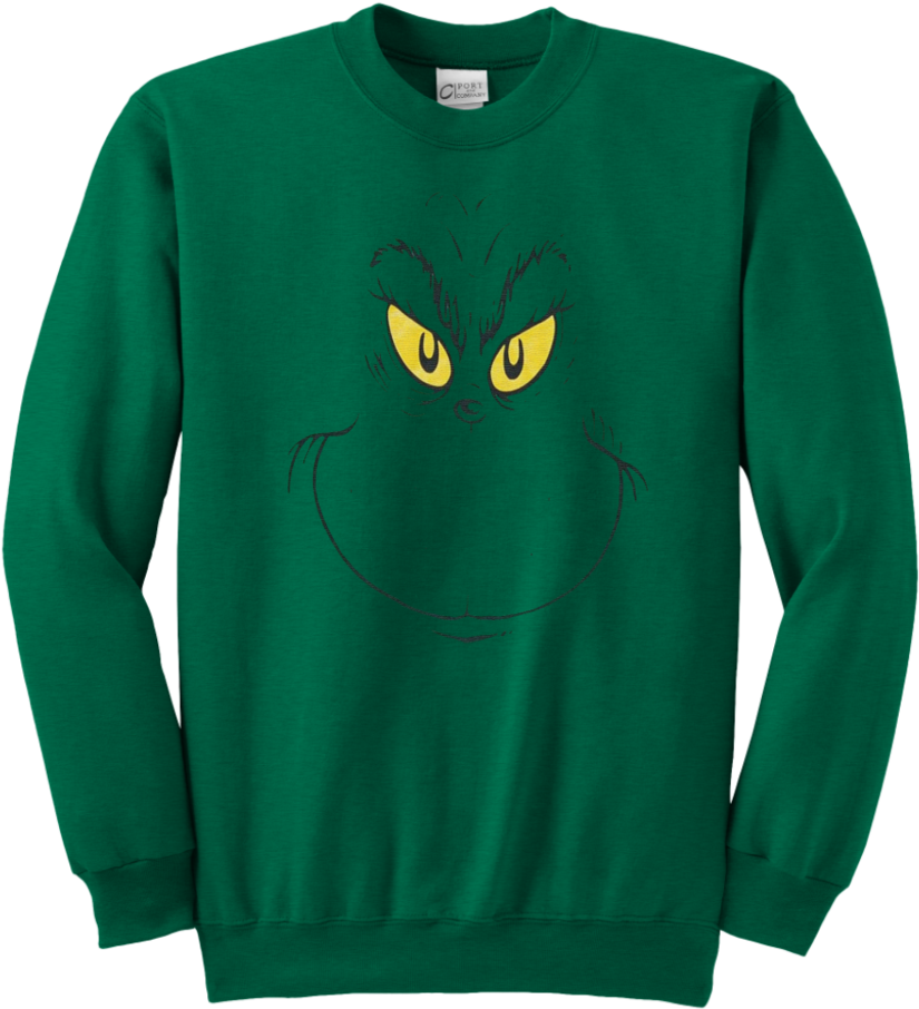 Seuss Grinch Face T-shirt (960x960), Png Download