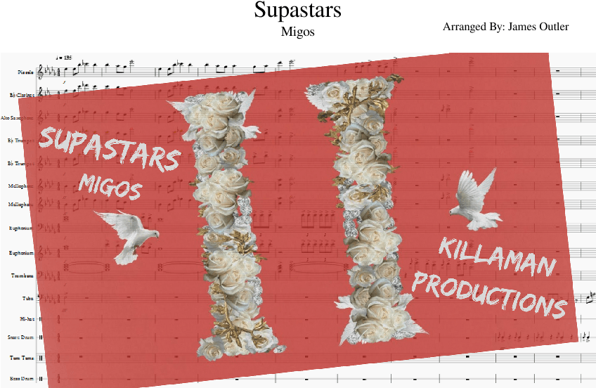 Supastars Sheet Music For Clarinet, Piccolo, Alto Saxophone, (850x1100), Png Download