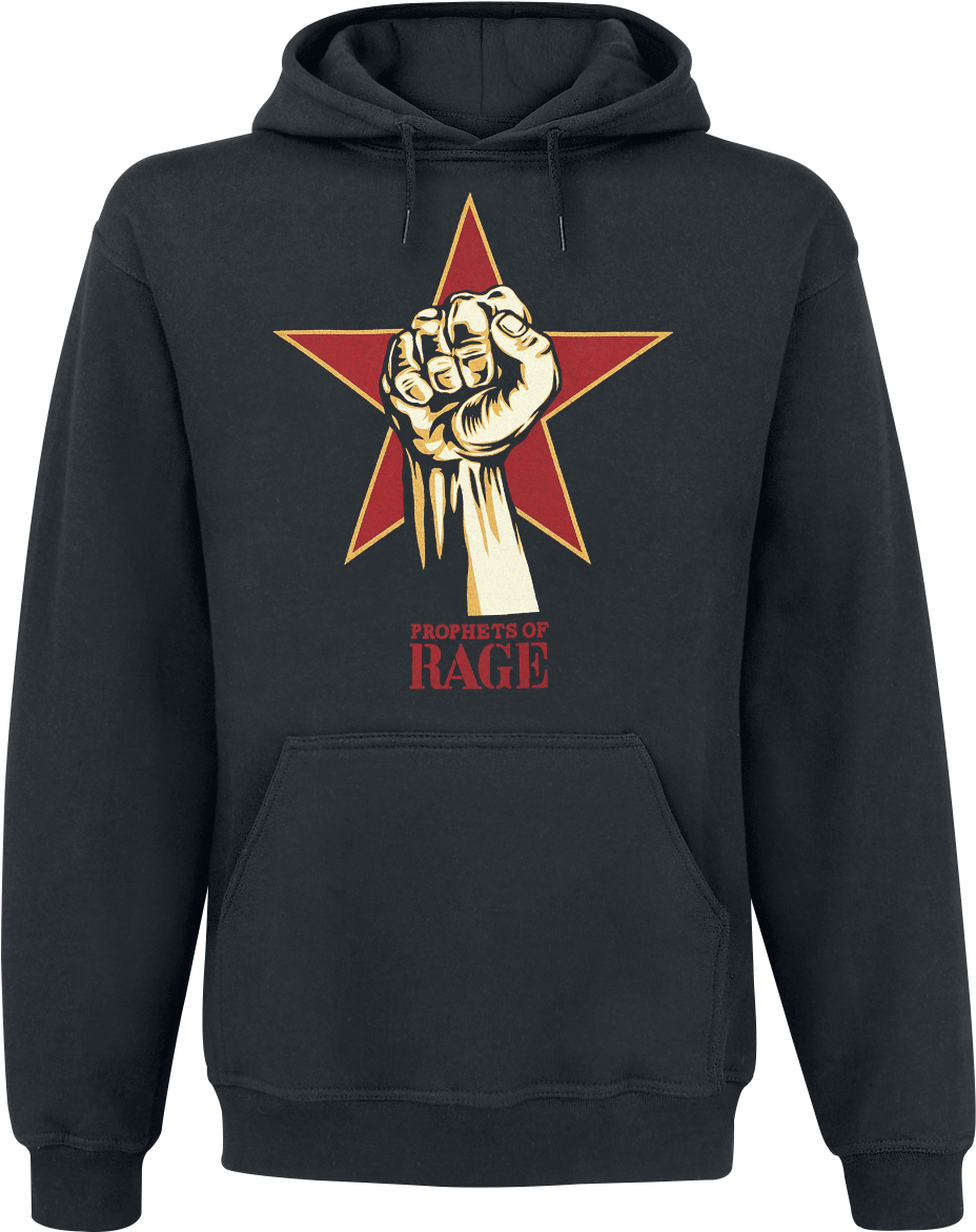 Uomo Power Fist Felpa Con Cappuccio Nero Rp86519 (982x1200), Png Download