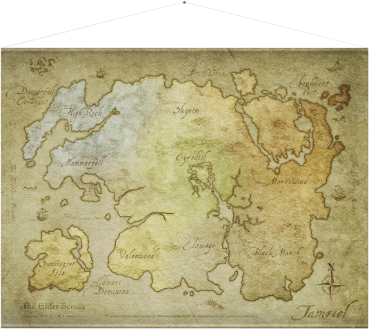 The Elder Scrolls Online Wallscroll Map (600x600), Png Download