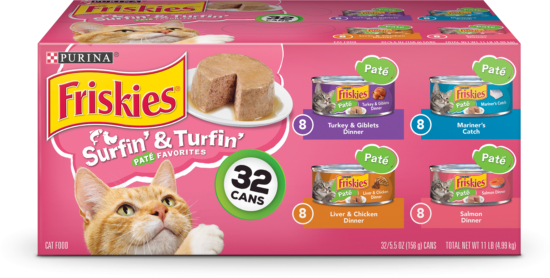 Friskies Pate Surfin' & Turfin' Favorites Adult Wet (2400x2400), Png Download