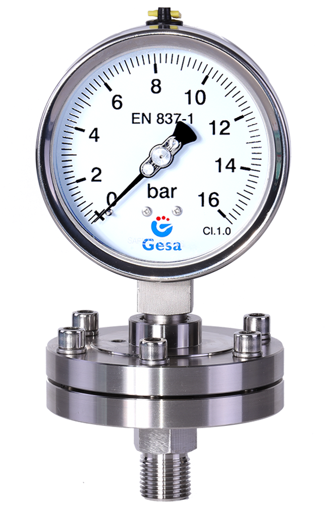 Manómetro Con Separador De Membrana Atornillado Ø100 (1000x1000), Png Download