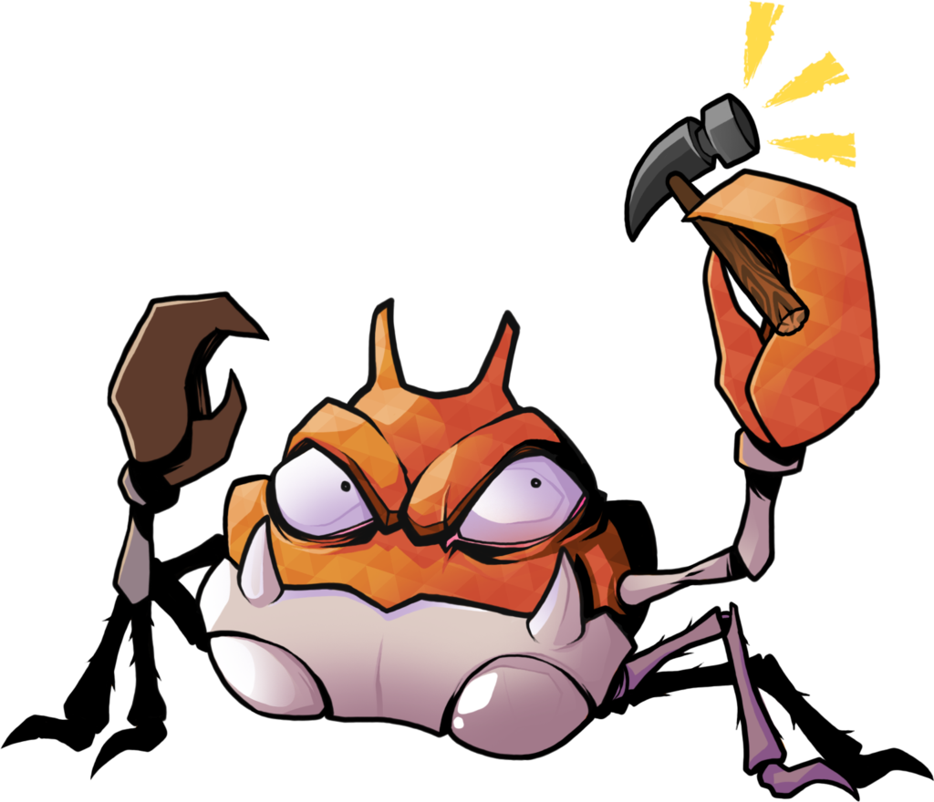 Krabby Used Crabhammer By Edmoffatt (1024x880), Png Download