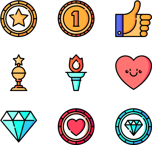 Image Result For Flat Line App Badges (600x564), Png Download