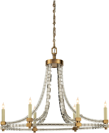 Crystal Cube Oval Flatline Chandelier (600x600), Png Download