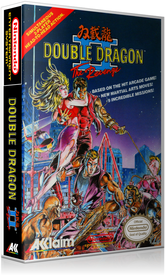 Nes Double Dragon Ii Retail Game Cover To Fit A Ugc (800x960), Png Download
