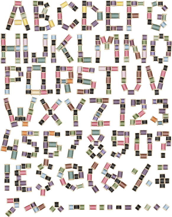 Spool Of Thread Font (595x753), Png Download