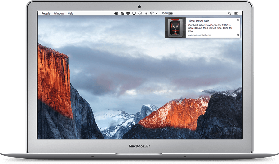Example Laptop Push Notification (900x531), Png Download