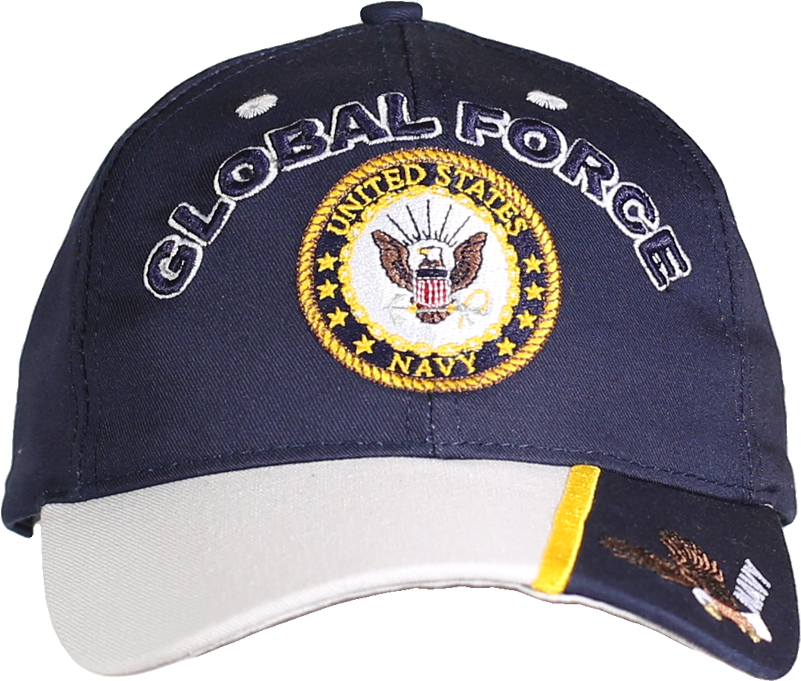 Navy Slogan Cap (600x600), Png Download