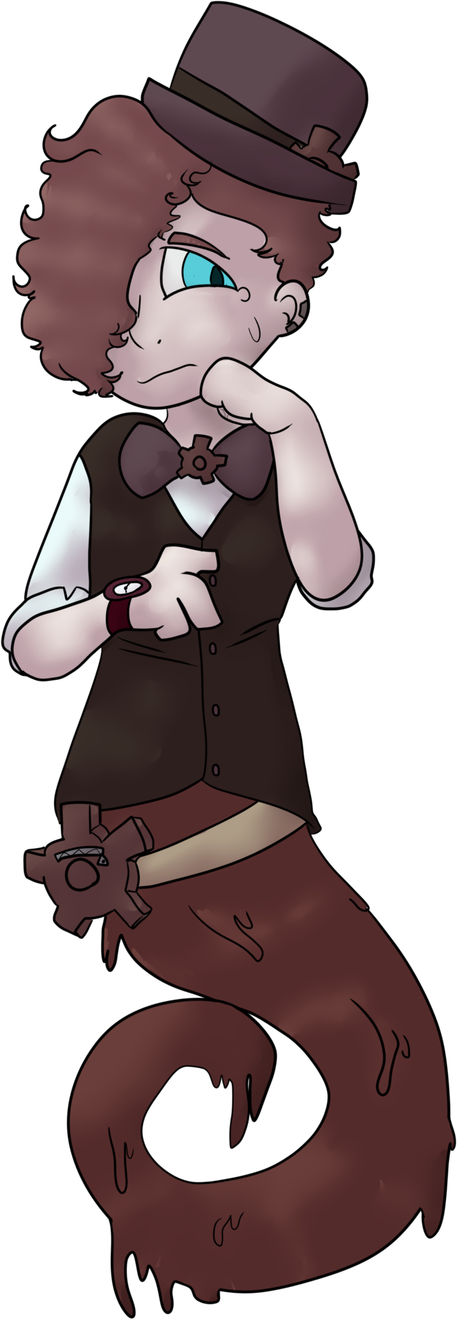 Chocolate Steampunk Ghost Boye For @juliapastel (814x1920), Png Download