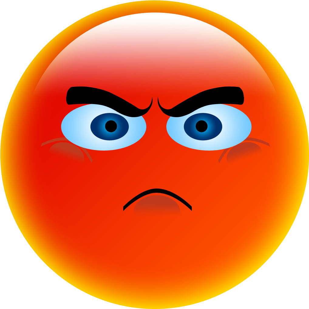 Clipart Transparent Stock Anger Smiley Emoticon Face (1024x1024), Png Download