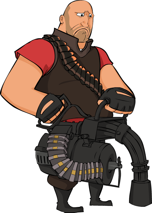 Heavy Weapons Guy (503x702), Png Download