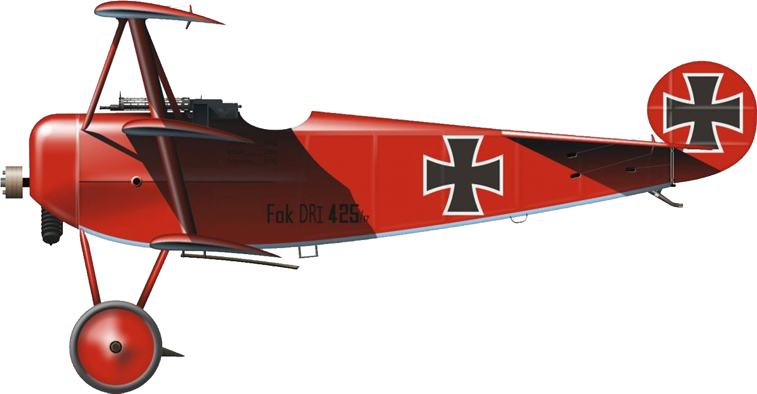 Fokker Dr Dreidecker Aircraft (2048x789), Png Download