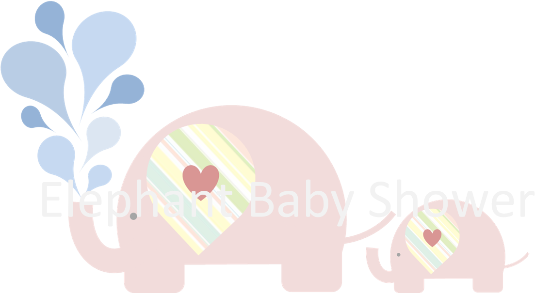 Elephant Baby Shower Invites Image (1171x604), Png Download
