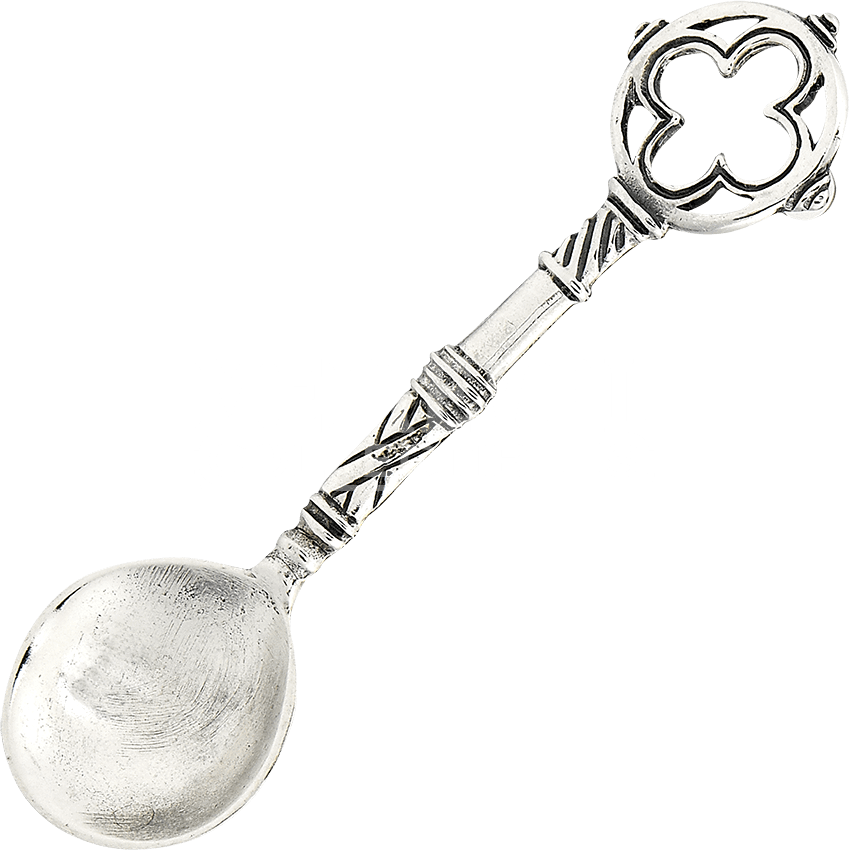 Sterling Silver Quatrefoil Salt Spoon (850x850), Png Download